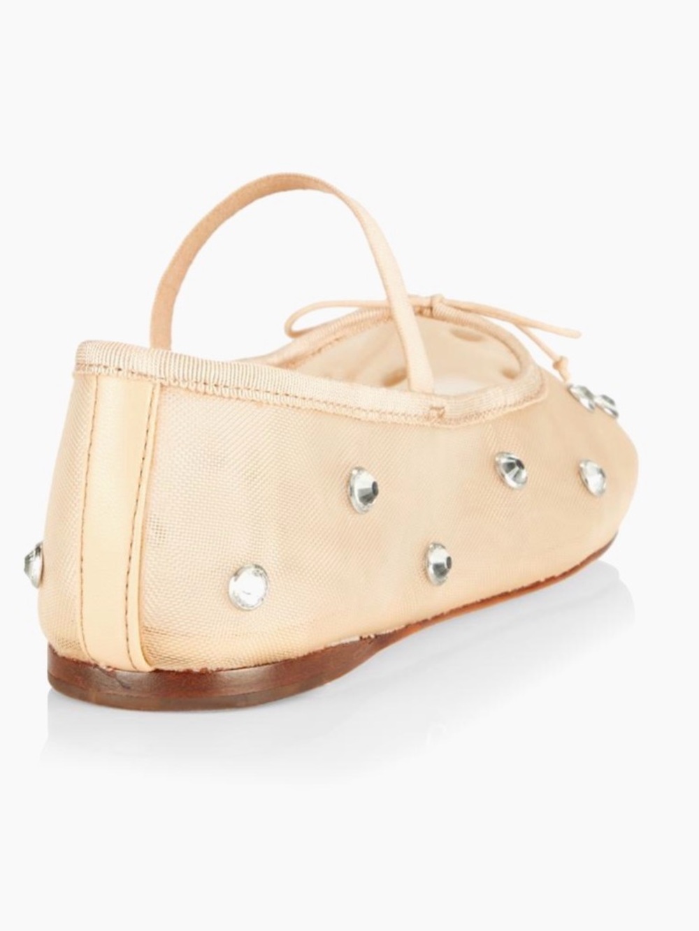 NWT Leonie Soft Ballet Flats in Caramel (nude color w/ rhinestones) women’s 6.5 - Picture 4 of 11